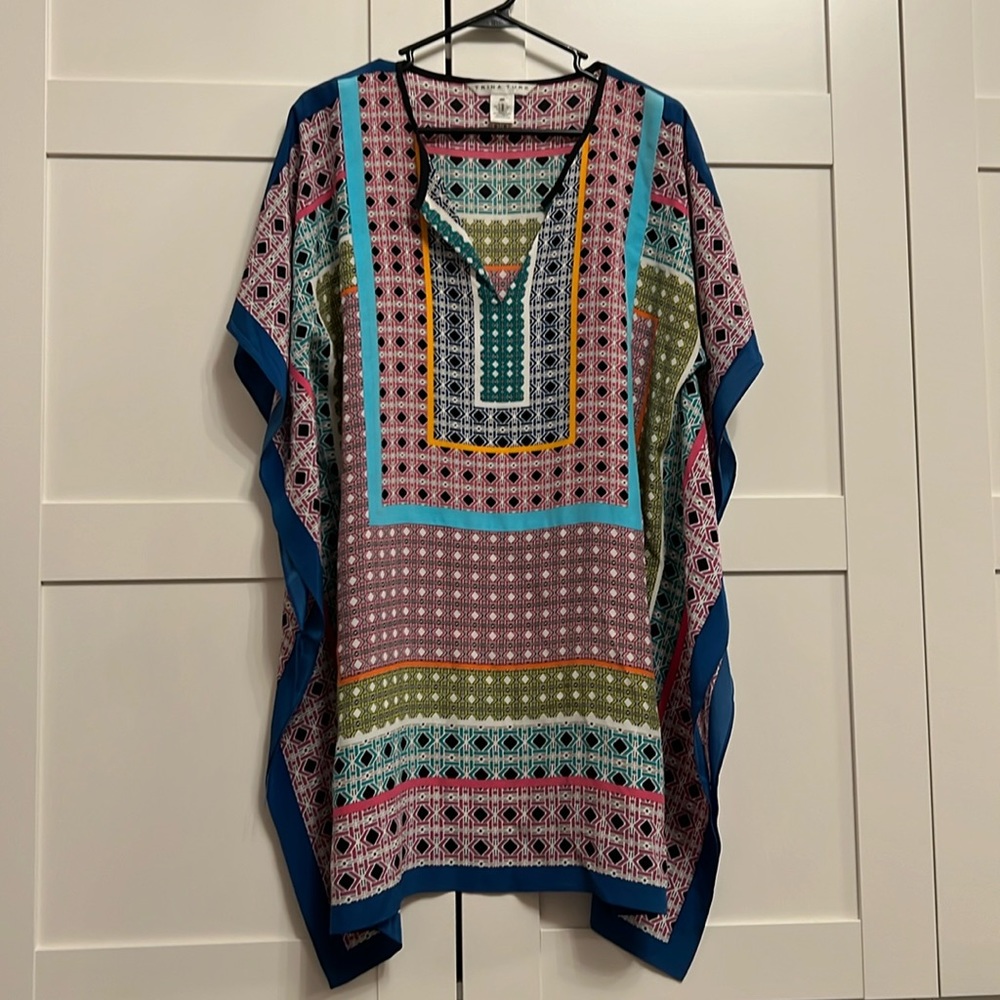 Trina Turk Theodora Silk Caftan Dress Size xs/s